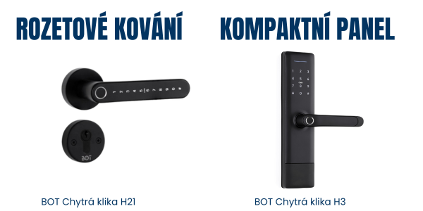 rozetové kování versus panel